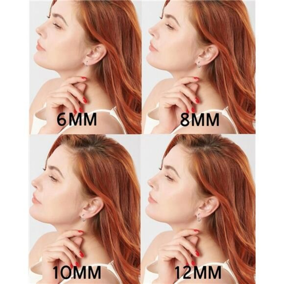 Stainless Steel Huggie Hoop Earrings Set Hypoallergenic Cartilage Lobe - Picture 4 of 7